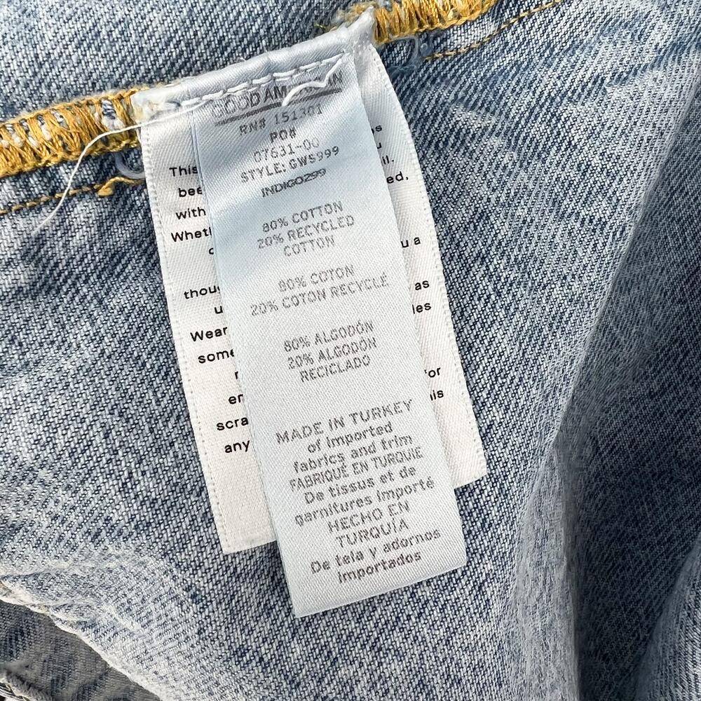 Good American Oversized Denim Shacket Indigo299 Blue Button Front Jacket 3X - Picture 4 of 5